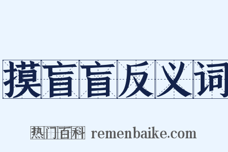 摸盲盲反义词是什么意思的图片
